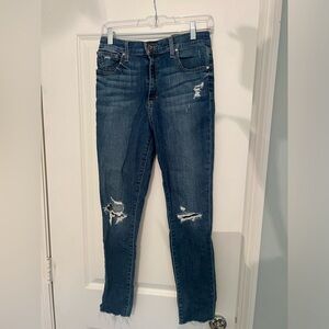 Joe’s Jeans skinny dark wash with rips